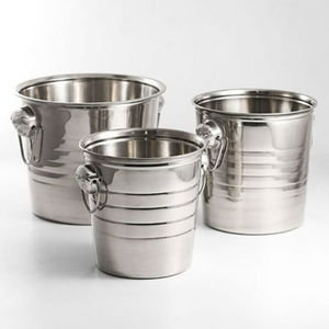 Seau à glace en métal simple et créatif, finition argentée, refroidisseur à vin pour la maison, l'hôtel, les bars, avec poignée et couvercle - Product Image 4