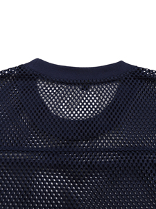 Camiseta deportiva transpirable de malla transparente al por mayor, conjunto informal para entrenamiento en el gimnasio, 100% poliéster - Product Image 3