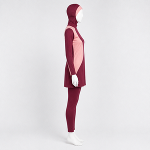 Ensemble burkini modeste pour femmes, avec un design couvrant pratique, tissu à séchage rapide et confort flexible pour la natation, service OEM - Product Image 3