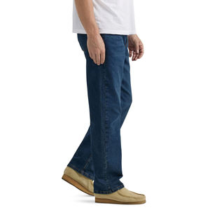 Pantalon en jean décontracté pour homme, coupe ample et large, taille mi-haute, style rétro américain, délavé et vieilli, respirant et lavable - Product Image 6