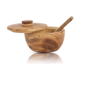 Premium Quality Wood Seasoning Sugar Bowl Wholesale Supplier Top Selling Wood Sugar Bowl - Product Image 1