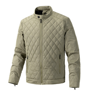 Men's Winter Diamond Quilted Lightweight Stand Collar Casual Outerwear Full <b>Zip</b> Puffer Jacket Men's Fashion Casual Jacket - Product Image 4