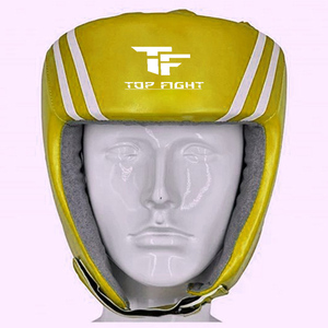 อุปกรณ์ป้องกันศีรษะสำหรับชกมวยแบบเปิดหน้า ยี่ห้อ Top Fight สีแดง ทำจากวัสดุ PU ป้องกันคางเต็มรูปแบบ พร้อมสายรัดแบบ Hook and Loop สำหรับผู้ใหญ่ เหมาะสำหรับศิลปะการต่อสู้ - Product Image 6