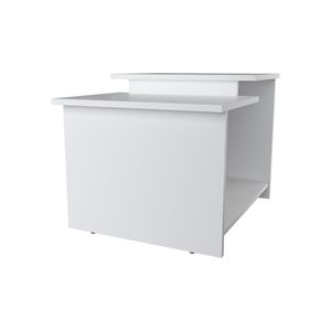 Naco Coffee Table with <b>Open</b> <b>Storage</b> by FM Furniture Melamine Finish in White - Product Image 6