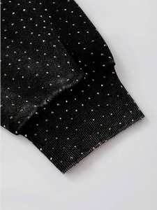 Sudadera con capucha de algodón polar con estampado de labios y gráfico de diamantes de imitación, estilo oversize, streetwear, diseño de marca privada - Product Image 5