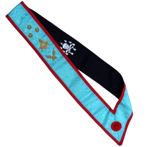 Faja Masónica del Rito Escocés Master Mason, 3 Estrellas, Acacia, Regalia del Rito Escocés, Faja Azul Moiré, Faja de Tres Estrellas, Ramita de Acacia - Product Image 5