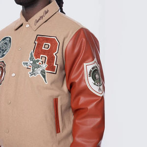 Chaqueta Varsity de Lana para Hombre, Nueva Colección, con Bordado Personalizado y Parches - Product Image 2