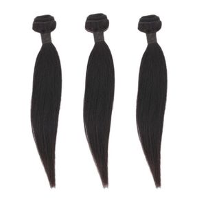 Virgin Straight Human Hair Extension Soft <b>Black</b> <b>Wrap</b> Style 1 - Product Image 3