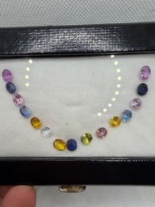 Zafiro Natural Multicolor Corte Ovalado 12CT 15 Piezas Ceilán Sri Lanka Lote de Gemas Zehra para Joyería Efecto de Color y Fuego Sin Agujero - Product Image 5
