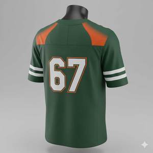 Camiseta de Fútbol Americano Sublimada Personalizada, Manga Corta, Transpirable, con Nombre y Número del Equipo, para Hombres, Mujeres y Adultos - Product Image 2