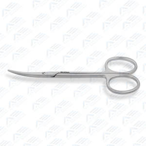 กรรไกรผ่าตัดเบบี้ เมทเซนบาุม แบบโค้ง ปลายทู่ มีห่วงจับ ขนาด 4.25 นิ้ว 11 ซม. ทำจากสแตนเลส - Product Image 6