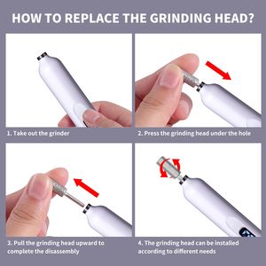 Kit de manucure et pédicure professionnel portable, perceuse à ongles électrique sans fil et lampe UV 2-en-1 pour rajeunir les ongles - Product Image 6