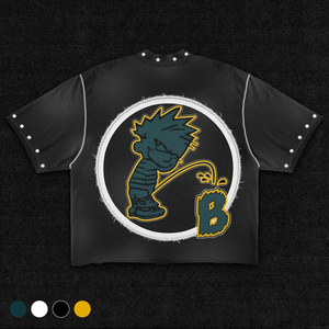 T-shirt streetwear personnalisé coupe ample broderie strass T-shirt homme surdimensionné en coton avec motif graphique T-shirt délavé vintage - Product Image 2