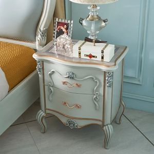 Juego de Dormitorio Princesa Blanco Clásico de Lujo en Oferta, Cama Tapizada, Muebles Elegantes para Hotel, Diseño de Alta Calidad - Product Image 3