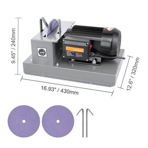 Potente afilador de cuchillas para cortacésped de banco de 2/3 HP y 500 W con rueda de cerámica de 7 pulgadas, accesorios para cortacésped - Product Image 6