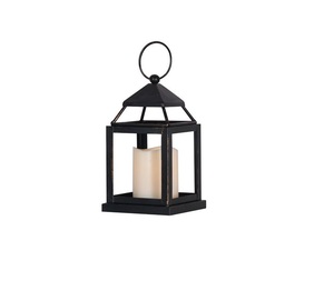 Farol de Metal para Velas con Acabado Negro, Venta al Por Mayor de Fábrica, Tamaño Personalizado, Farol para Decoración del Hogar, Hecho a Mano - Product Image 1