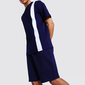 Conjunto de Pantalones Cortos de 2 Piezas para Hombre de Lujo, Tela Transpirable de Alta Calidad, Traje Deportivo Informal de Verano, Camiseta de Manga Corta y Pantalones Cortos - Product Image 3