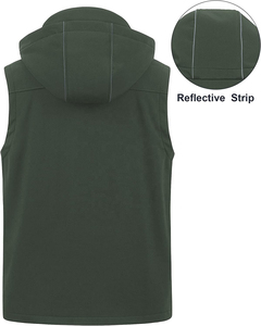 Gilet Softshell à Capuche Premium OEM pour Homme, Chauffe-Corps Respirant Multi-Poches, Vêtement Durable pour la Randonnée et les Activités Tactiques en Extérieur - Product Image 2