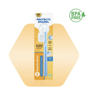 Brosse à dents Pearl White BrushCare Adult Enamel Protect Extra Soft (bleue) - Product Image 2