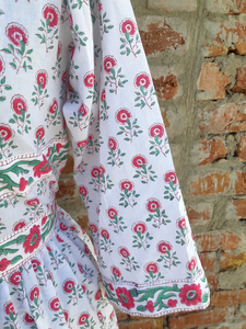 ชุดเดรสอินเดียผ้าฝ้ายพิมพ์ลายด้วยมือ 100% คอวี แขนยาว ลายดอกไม้ สไตล์ลำลอง ทั้งแบบทูนิคและชุดยาว ราคาโรงงาน - Product Image 3