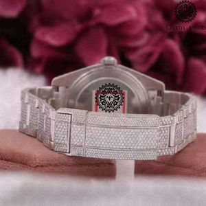 Montre de luxe pour homme Charm Jewels en acier inoxydable 40 mm, cadran analogique mécanique en verre, lumineuse, avec bouton poussoir et fermoir caché, étanche 10 bars - Product Image 5