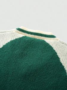 Suéteres de Punto Personalizados OEM ODM con Logotipo Jacquard en la Parte Delantera, 100% Algodón, Holgados, Casuales, para Hombre, Transpirables, Antiarrugas, de Secado Rápido, 400g - Product Image 5