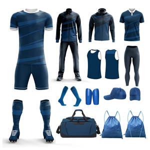 Ensemble de football complet pour hommes, uniforme en polyester respirant, ensemble d'équipe performant, ensemble complet léger et anti-humidité - Product Image 1