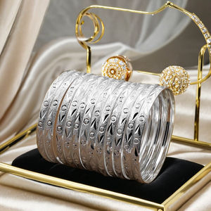 กำไลเงินชุบขายส่ง, กำไลแฟชั่น, กำไลเงินชุบแบบดั้งเดิม, กำไลเงินทองเหลือง, กำไลเงินสั่งทำ - Product Image 5