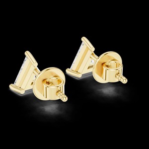 Trillion Cut Solitaire <b>Stud</b> Earrings, 925 <b>Sterling</b> <b>Silver</b> Triangle Earrings, Geometric Gemstone <b>Studs</b>, Minimalist Jewelry - Product Image 6