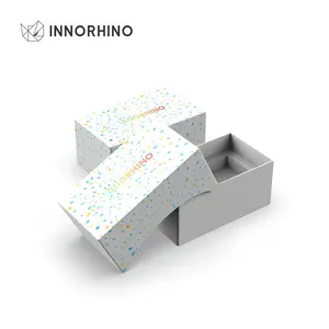 Custom Color Print Lid And Base Mobile Shim Card Inner Outer Paper Packed Rigid Gift Boxes With Paper Folding Insert INNORHINO