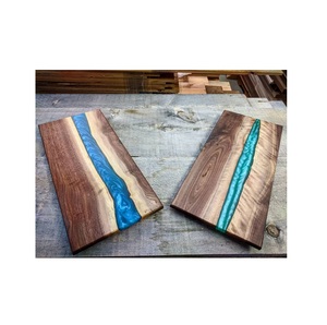 Wood Resin Serving <b>Tray</b> Custom Color & Design Eco-friendly Reusable Multifunction <b>Table</b> Top Food Storage Single Tier - Product Image 2