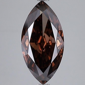 Diamant de laboratoire de 3,01 carats, taille marquise, couleur marron foncé fantaisie, pureté VS1, certifié IGI, diamant CVD en vrac pour la fabrication de bijoux - Product Image 1