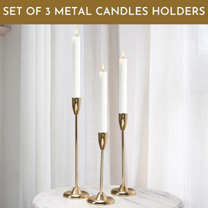 Iron Gold Polished Handmade Durable Portable Elegant Candlestick Holder Tabletop Decor for Valentine's <b>Day</b> Christmas Special - Product Image 4