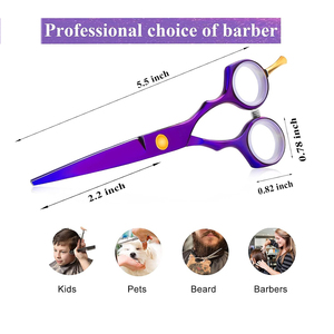 Best Quality Barber Scissors Kit Customized Barber <b>Razor</b> And Thinning Cutting Shear <b>Set</b> 5.5 Inches Stainless Steel Scissor - Product Image 5