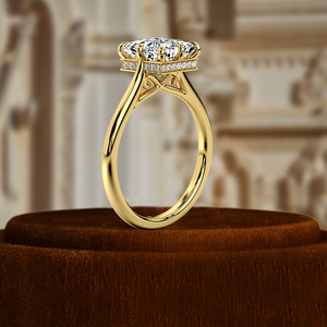 Bague de fiançailles et de mariage minimaliste en or jaune 14 carats avec diamant de laboratoire taille princesse 1,5 carat certifié IGI, sertie à griffes – Cadeau idéal - Product Image 6