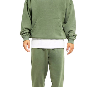 Ensemble de survêtements décontractés pour hommes Force 2 Win, style vintage, délavé à l'acide, respirant, léger, pour l'été, streetwear, polyester/coton, col en V - Product Image 6