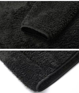 New Collection Men's <b>Black</b> <b>Fleece</b> <b>Jacket</b> Turtleneck Collar Zipper Closure Casual Winter Outerwear Regular Fit Polyester Material - Product Image 4