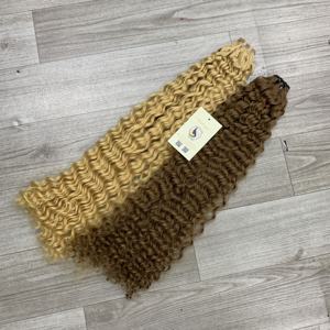 Vente en gros de haute qualité Cuticule bouclée alignée Blonde Brown Bundle Trame de cheveux vierges bruts Cheveux humains vietnamiens - Product Image 4