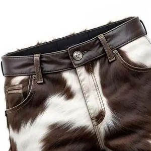 Pantalones Cortos de Piel Sintética con Cordón Ajustable y Bolsillos Laterales, Estilo Urbano, Unisex, Transpirables y Ecológicos, 2026 - Product Image 4