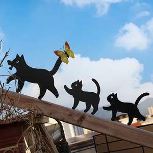 Ornements de jardin en fer forgé pour Halloween, conçus pour des décorations extérieures durables et festives d'automne dans les espaces résidentiels. - Product Image 2