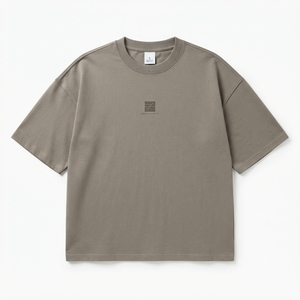 Camiseta Lisa de Algodón de Corte Holgado y Ajuste Cuadrado para Hombre, Venta al por Mayor - Product Image 6
