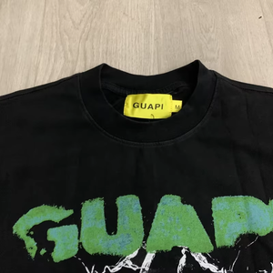 Camiseta Gráfica Oversize para Hombre, Estampado de Esqueleto Neón, Estilo Streetwear, Algodón Pesado, Estilo GUAPI, Top Hip Hop 2026 - Product Image 4