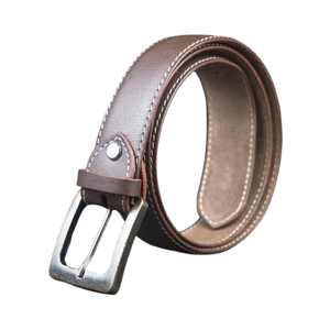 OEM 2026 Men's Dress Belt High Quality Genuine Leather Stylish <b>Feather</b> Edge Customized Logo <b>Black</b> Handmade Formal Style Alloy - Product Image 4