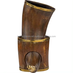 Cuerno Vikingo para Beber, Diseño Redondo con Forma de Corazón, Material Orgánico Pulido, Ecológico, Seguro para Alimentos, Sin Fugas, Decoración - Product Image 3