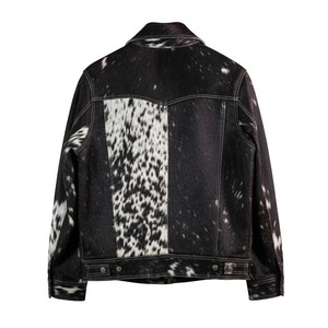 Unisex Genuine <b>Leather</b> Waterproof <b>Jacket</b> Front Logo Winter Solid Color Black White Biker Outerwear - Product Image 2