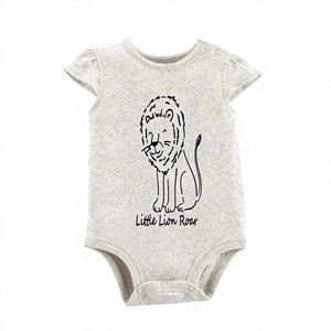 Mameluco de bebé recién nacido Ali Express GOTS algodón orgánico OCS Tirupur Venta De fábrica mono recién nacido infantil con cierre de botón a presión - Product Image 1