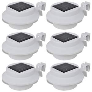 Juego de 6 Luces Solares de Jardín Pequeñas de Plástico Blanco Resistente, Lámpara Solar Duradera - Product Image 2