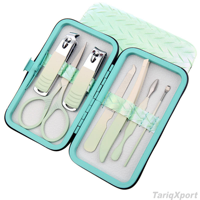 Kit de beauté professionnel tout-en-un luxueux, 20 pièces, ensemble de manucure et pédicure, coupe-ongles 10 en 1, finition arc-en-ciel, acier inoxydable