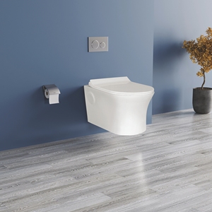 WC monobloc moderne en céramique de haute qualité, à poser au sol, avec siège à fermeture douce, double chasse, écologique, facile à nettoyer, pour salle de bain - Product Image 3