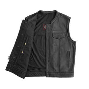 Gilet en cuir pour motard Sharp Shooter pour homme - Product Image 3